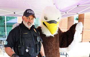 Office with Eagle Mascot
