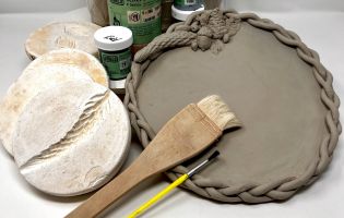 Clay Dish and Art Supplies
