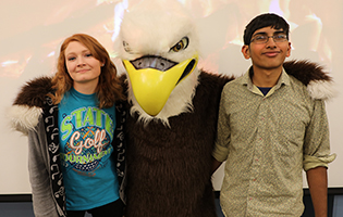 Students with Eddie Eagle
